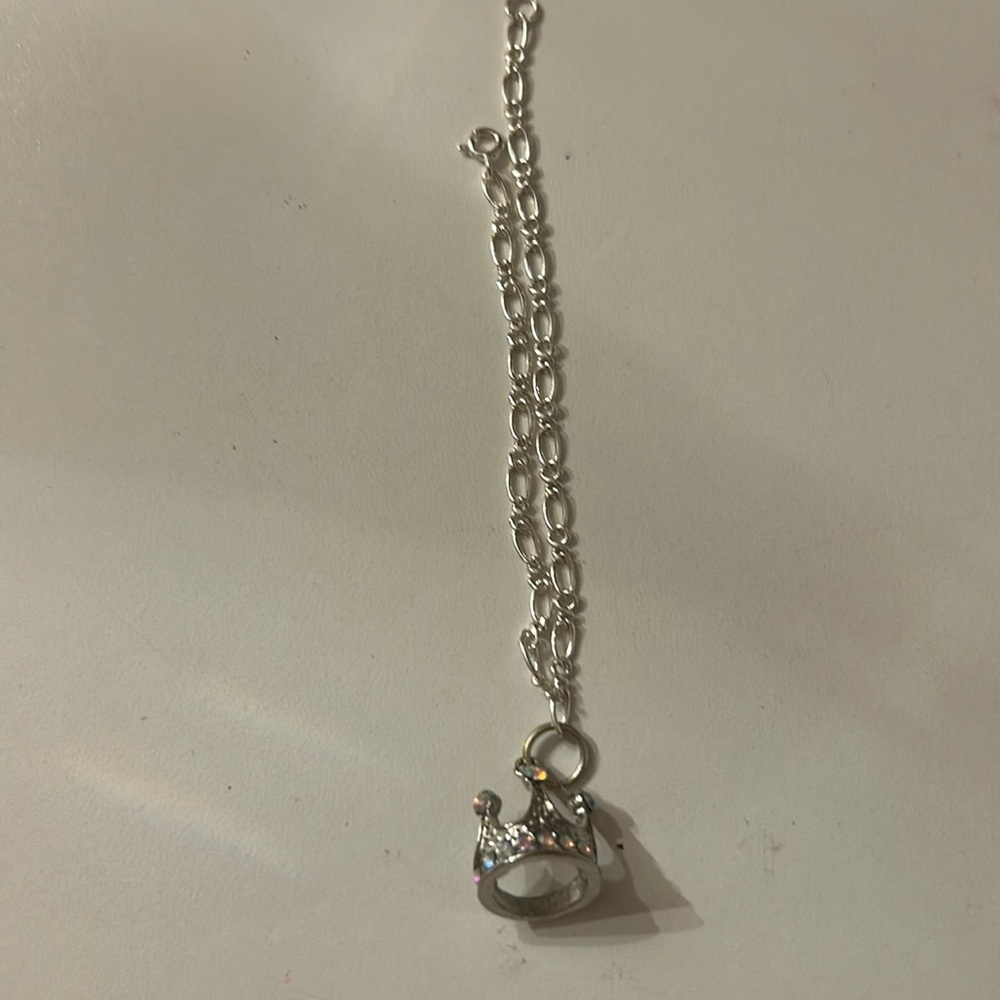 Sliver crown bracelet with jewels